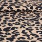 Preview: Viskose Druck Leo Animalprint schwarz dunkelbeige